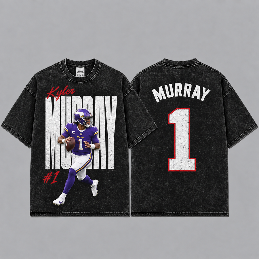 Kyle Murray 1 Vintage Washed T-Shirt, Game Day Shirt, Game Day Fan Gift Unisex Game Day Gift, Merch Outfit, Fan Gift, Football Gift, Retro Football Merch, Men’s Football Jersey, Women’s Football Jersey, Sunday Football Shirt