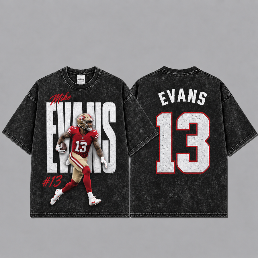 Mike Evans 13 Vintage Washed T-Shirt, Game Day Shirt, Game Day Fan Gift Unisex Game Day Gift, Merch Outfit, Fan Gift, Football Gift, Retro Football Merch, Men’s Football Jersey, Women’s Football Jersey, Sunday Football Shirt