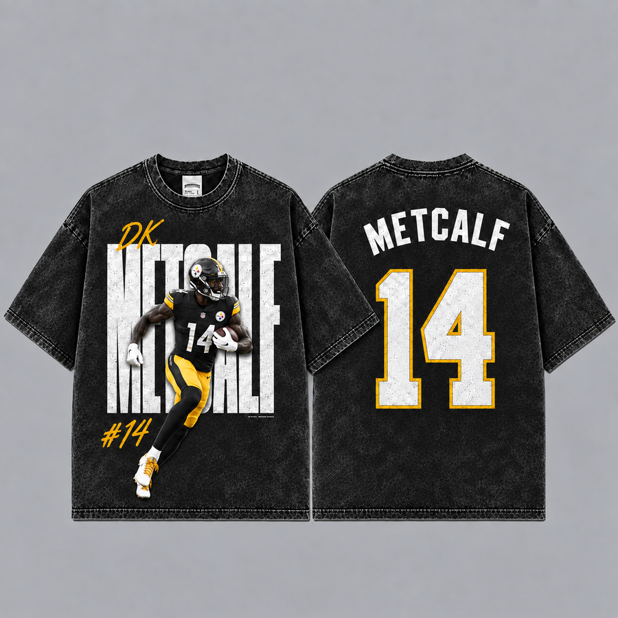 DK Metcalf 14 Vintage Washed T-Shirt, Game Day Shirt, Game Day Fan Gift Unisex Game Day Gift, Merch Outfit, Fan Gift, Football Gift, Retro Football Merch, Men’s Football Jersey, Women’s Football Jersey, Sunday Football Shirt