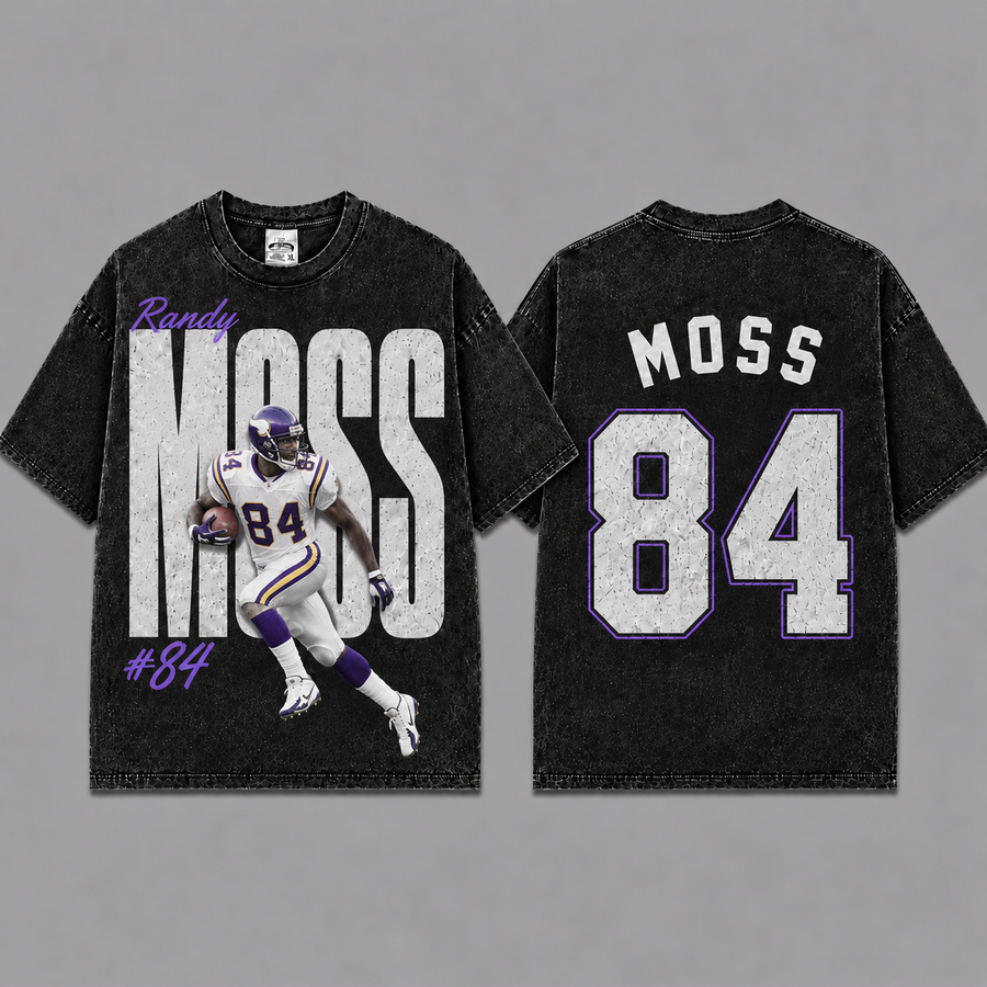Randy Moss 84 Vintage Washed T-Shirt, Game Day Shirt, Game Day Fan Gift Unisex Game Day Gift, Merch Outfit, Fan Gift, Football Gift, Retro Football Merch, Men’s Football Jersey, Women’s Football Jersey, Sunday Football Shirt