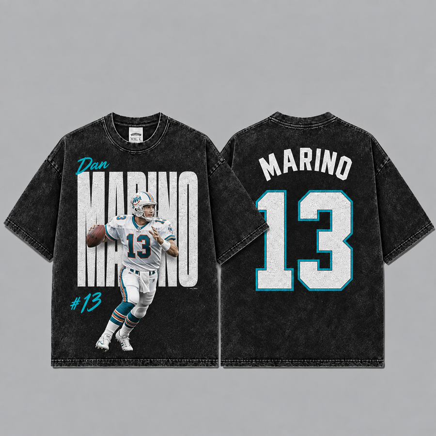 Dan Marino 13 Vintage Washed T-Shirt, Game Day Shirt, Game Day Fan Gift Unisex Game Day Gift, Merch Outfit, Fan Gift, Football Gift, Retro Football Merch, Men’s Football Jersey, Women’s Football Jersey, Sunday Football Shirt