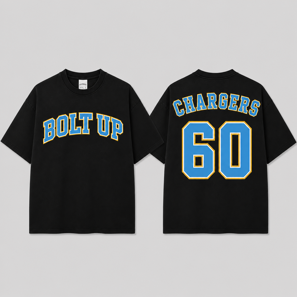 Bolt Up 1960 Vintage Washed T-Shirt, Football Graphic Tee, Los Angeles Chargers Game Day Shirt, NFL Fan Gift, Vintage Washed Shirt, Washed Graphic Tee, Acid Wash T-Shirt, Game Day Shirt, Football Fan Gift