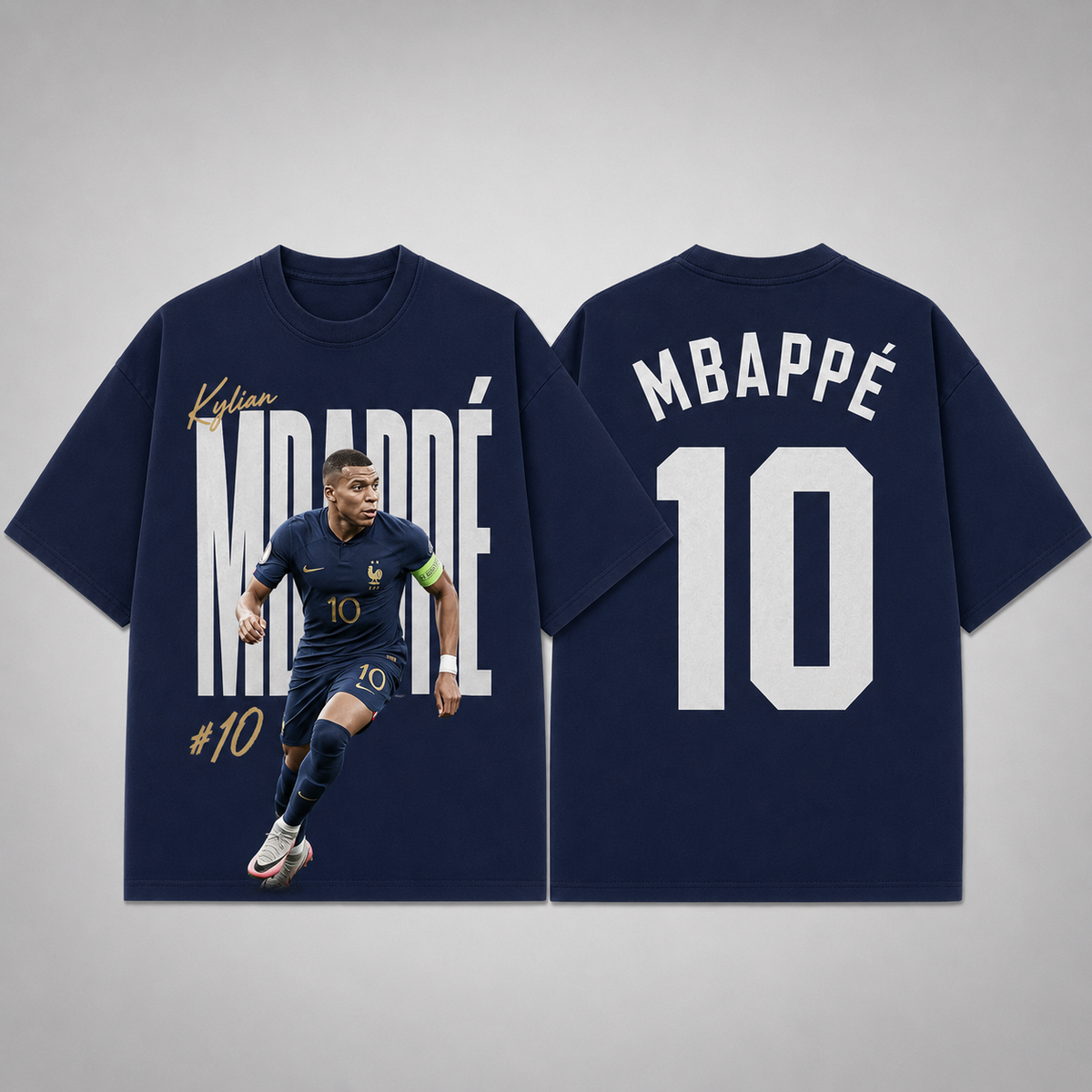 Kylian Mbappé 10 Vintage Washed T-Shirt, Football Graphic Tee, France Game Day Shirt, NFL Fan Gift, Vintage Washed Shirt, Washed Graphic Tee, Acid Wash T-Shirt, Game