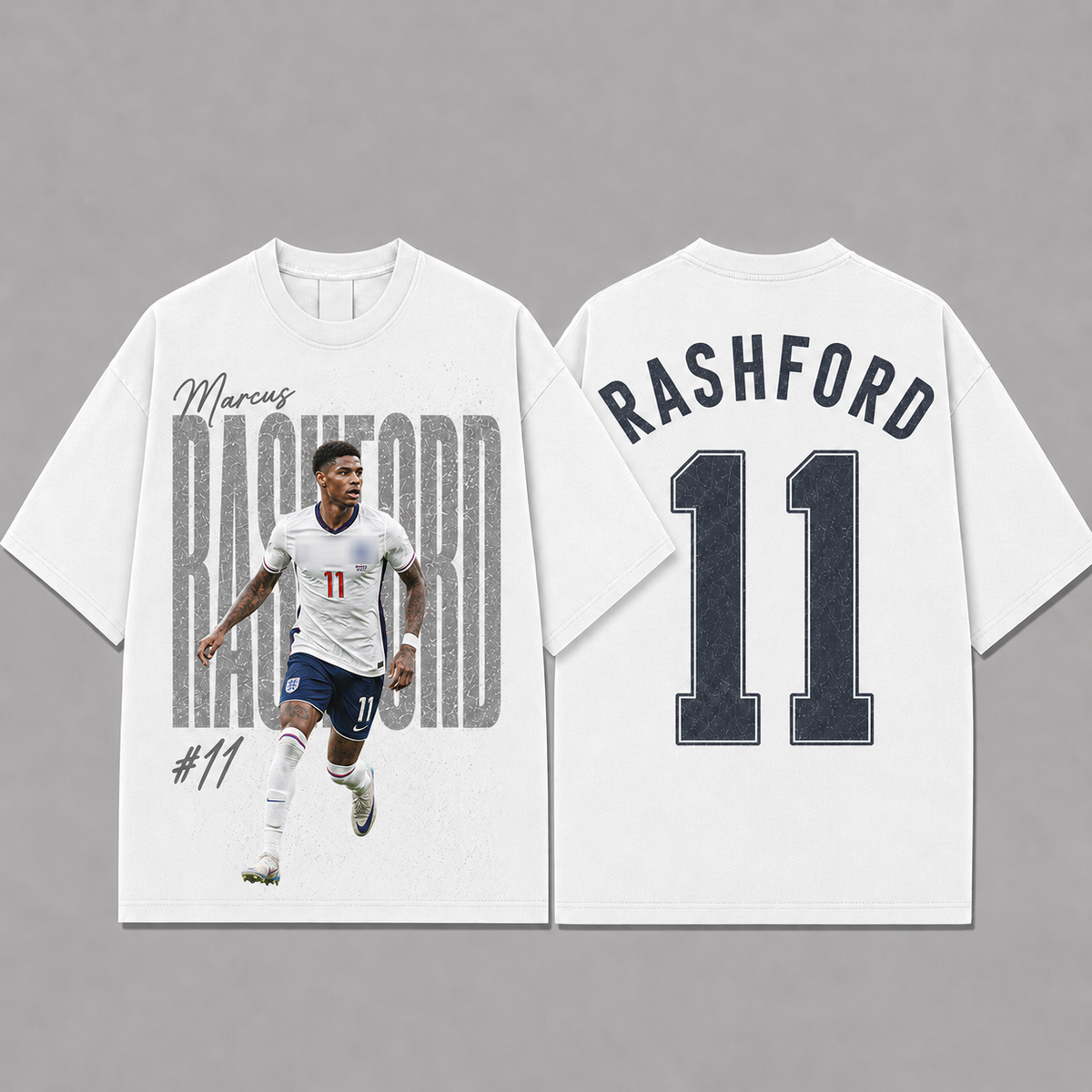 Marcus Rashford 11 Vintage Washed T-Shirt, Football Graphic Tee, England Game Day Shirt, NFL Fan Gift, Vintage Washed Shirt, Washed Graphic Tee, Acid Wash T-Shirt, Game