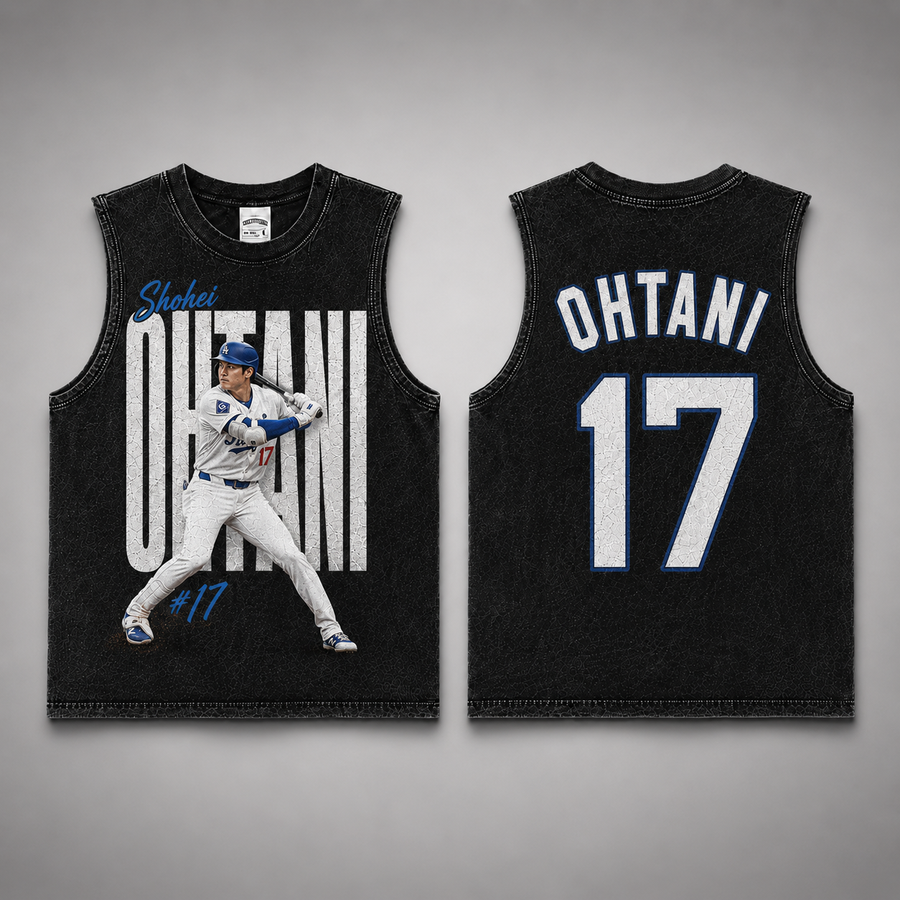 Shohei Ohtani 17 Vintage Washed Tank Top, Baseball Graphic Sleeveless Shirt, Los Angeles Dodgers Game Day Tank, NFL Fan Gift, Vintage Washed Sleeveless Tee, Acid Wash Tank Top, Game Day Sleeveless Shirt, Baseball Fan Gift