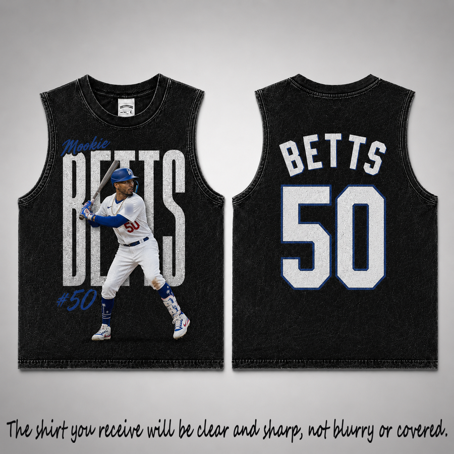 Mookie Betts 50 Vintage Washed Tank Top, Baseball Graphic Sleeveless Shirt, Los Angeles Dodgers Game Day Tank, NFL Fan Gift, Vintage Washed Sleeveless Tee, Acid Wash Tank Top, Game Day Sleeveless Shirt, Baseball Fan Gift