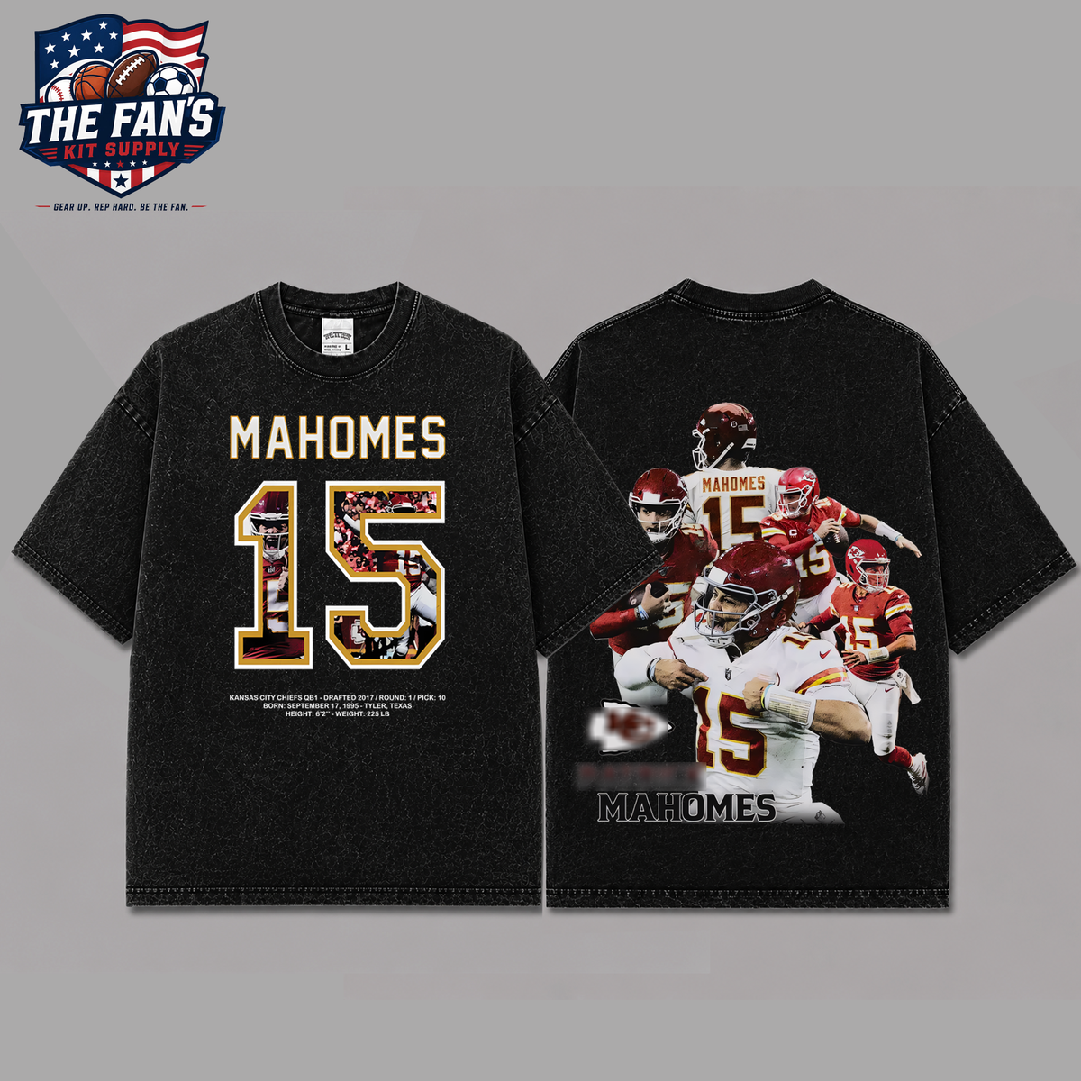Ver 2 Patrick Mahomes 15 Vintage Washed T-Shirt, Football Graphic Tee, Kansas City Chiefs Game Day Shirt, NFL Fan Gift, Vintage Washed Shirt, Washed Graphic Tee, Acid Wash T-Shirt, Game Day Shirt, Football Fan Gift (Copy)