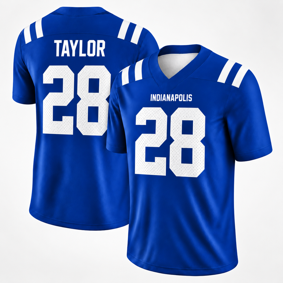 Jonathan Taylor 28 All Over Print 3D Vintage Jersey, Game Day Shirt, Game Day Fan Gift Unisex Game Day Gift, Merch Outfit, Fan Gift, Football Gift, Retro Football Merch, Men’s Football Jersey, Women’s Football Jersey, Sunday Football Shirt