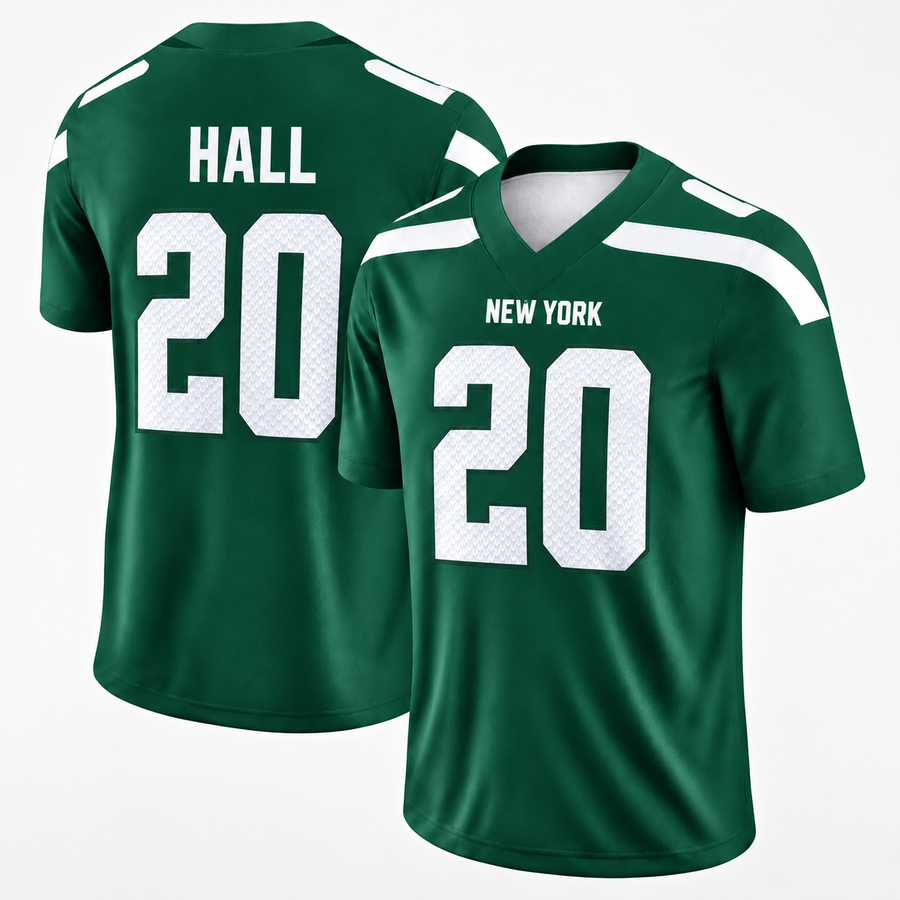 Breece Hall 20 All Over Print 3D Vintage Jersey, New York Jets Game Day Shirt, Game Day Fan Gift Unisex Game Day Gift, Merch Outfit, Fan Gift, Football Gift, Retro Football Merch, Men’s Football Jersey, Women’s Football Jersey, Sunday Football Shirt