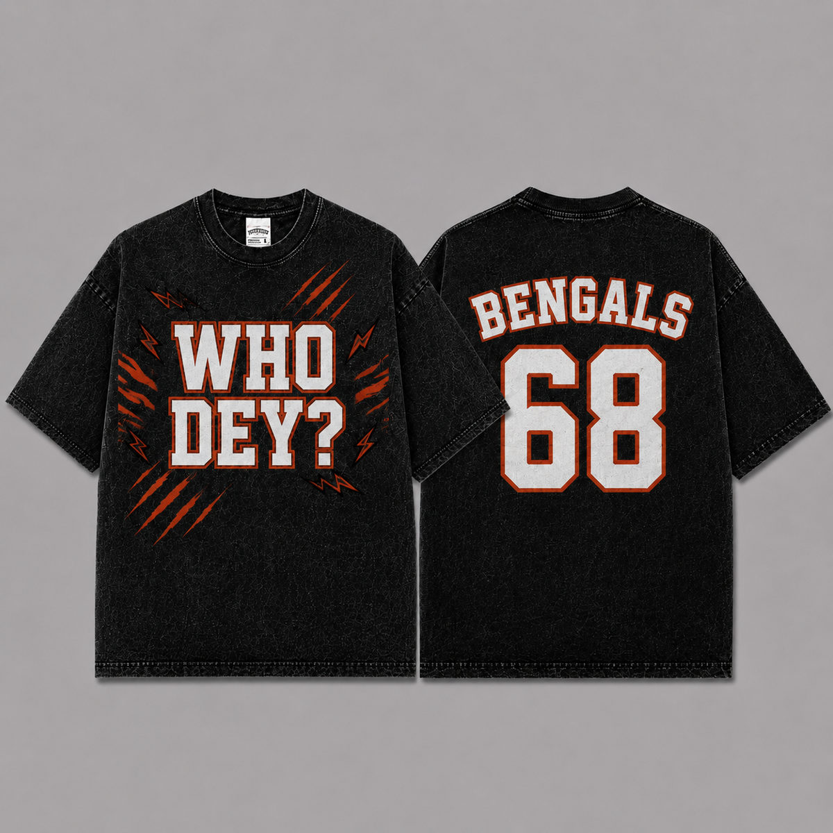 Who Dey Vintage Washed T-Shirt, Football Graphic Tee, Cincinnati Bengals Game Day Shirt, NFL Fan Gift, Vintage Washed Shirt, Washed Graphic Tee, Acid Wash T-Shirt, Game Day Shirt, Football Fan Gift (Copy) (Copy) (Copy) (Copy) (Copy)