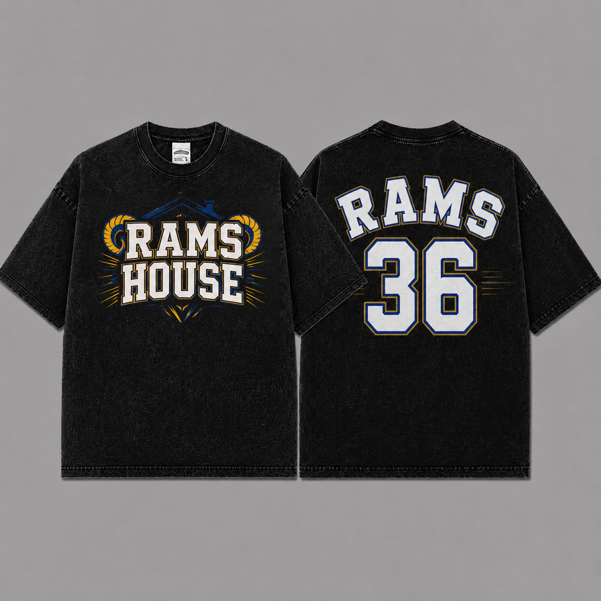Rams House 1936 Vintage Washed T-Shirt, Football Graphic Tee, Los Angeles Rams Game Day Shirt, NFL Fan Gift, Vintage Washed Shirt, Washed Graphic Tee, Acid Wash T-Shirt, Game Day Shirt, Football Fan Gift (Copy) (Copy) (Copy) (Copy)