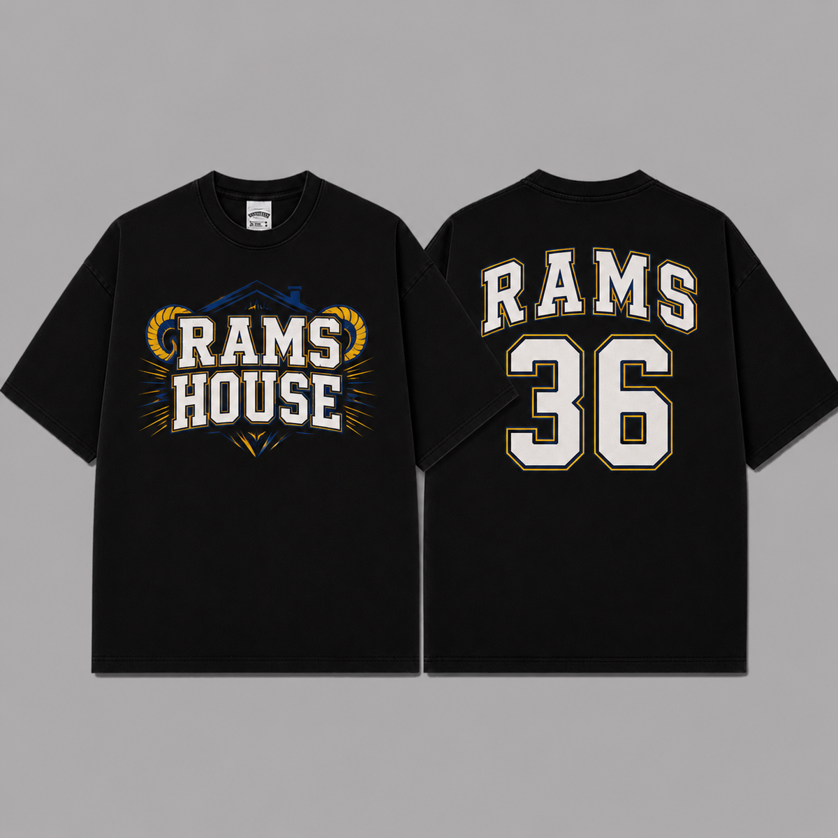 Rams House 1936 Vintage Washed T-Shirt, Football Graphic Tee, Los Angeles Rams Game Day Shirt, NFL Fan Gift, Vintage Washed Shirt, Washed Graphic Tee, Acid Wash T-Shirt, Game Day Shirt, Football Fan Gift (Copy) (Copy) (Copy) (Copy)
