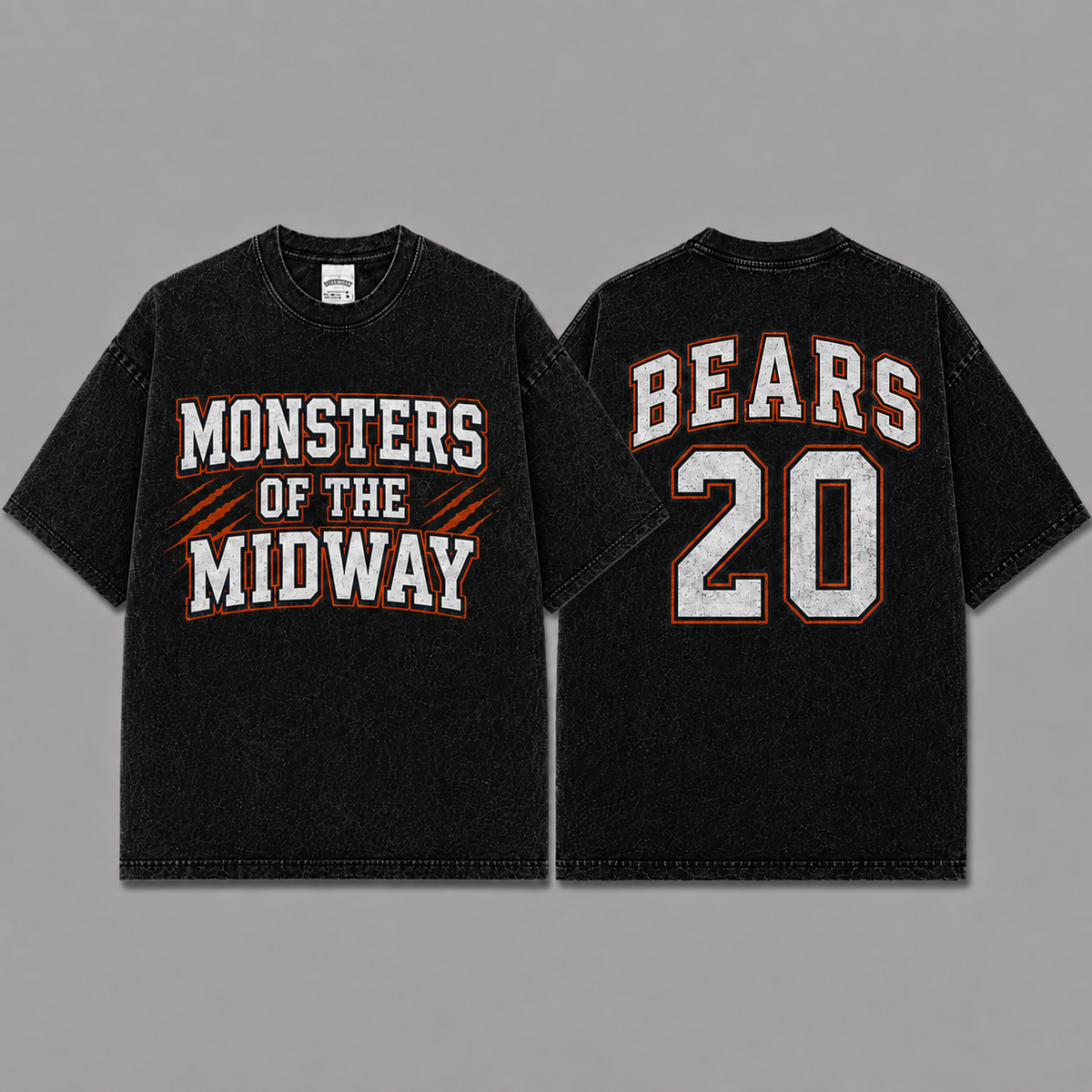 Monsters of the Midway 1920 Vintage Washed T-Shirt, Football Graphic Tee, Chicago Bears Game Day Shirt, NFL Fan Gift, Vintage Washed Shirt, Washed Graphic Tee, Acid Wash T-Shirt, Game Day Shirt, Football Fan Gift