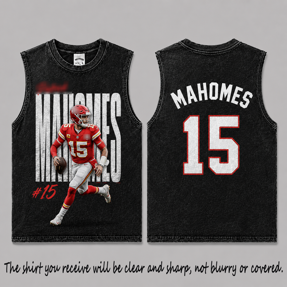 Ver 3 Patrick Mahomes 15 Vintage Washed T-Shirt, Football Graphic Tee, Kansas City Chiefs Game Day Shirt, NFL Fan Gift, Vintage Washed Shirt, Washed Graphic Tee, Acid Wash T-Shirt, Game Day Shirt, Football Fan Gift (Copy)